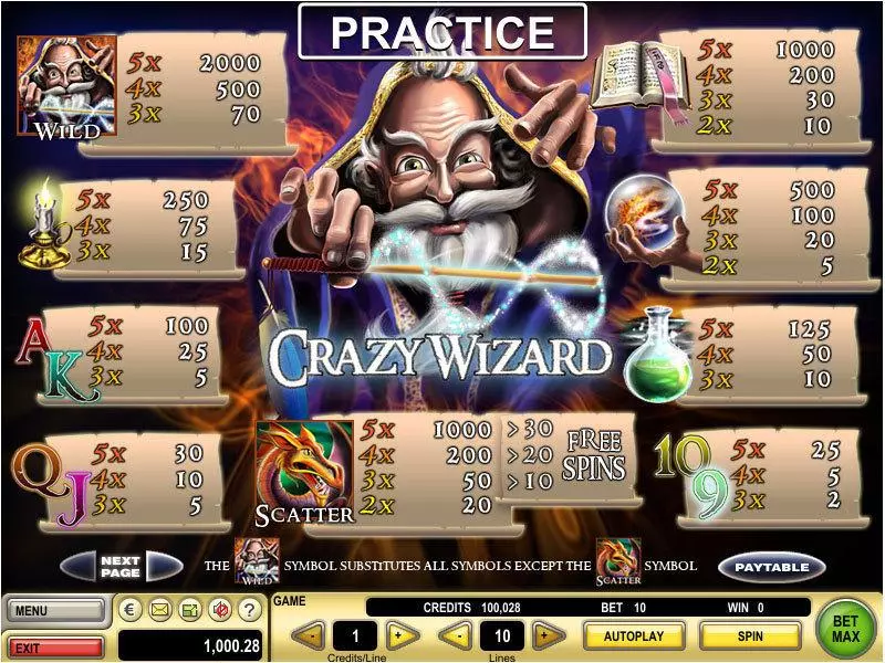Play Crazy Wizard Slot Info and Rules