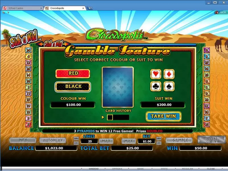 Play Crocodopolis Slot Gamble Screen