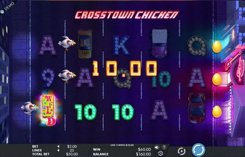 Play Crosstown Chicken Slot Main Screen Reels
