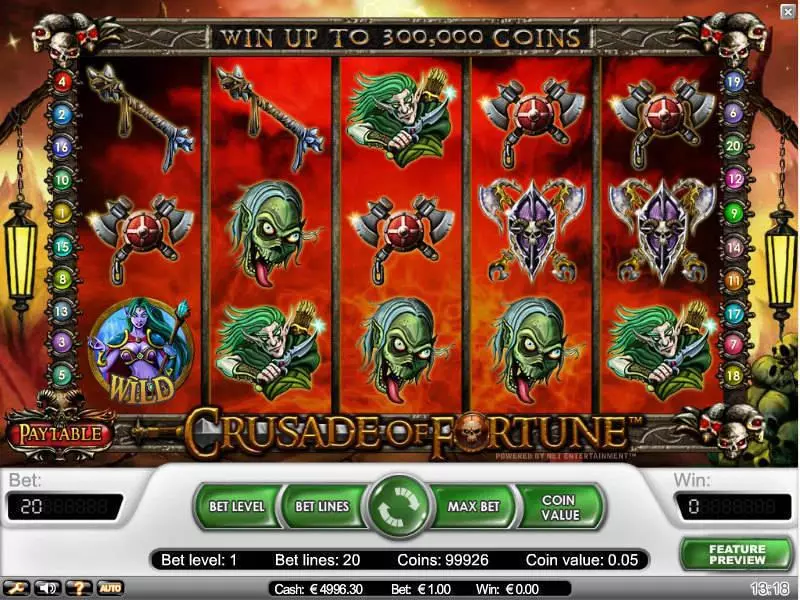 Play Crusaders of Fortune Slot Main Screen Reels