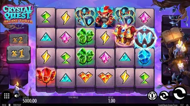 Play Crystal Quest: ArcaneTower Slot Main Screen Reels