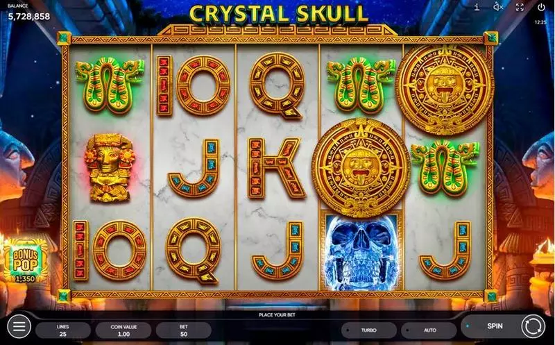 Play Crystal Skull Slot Main Screen Reels
