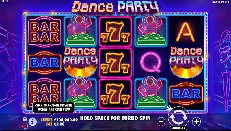 Play Dance Party Slot Main Screen Reels