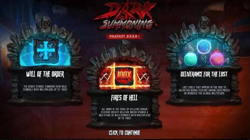 Play Dark Summoning Slot Introduction Screen