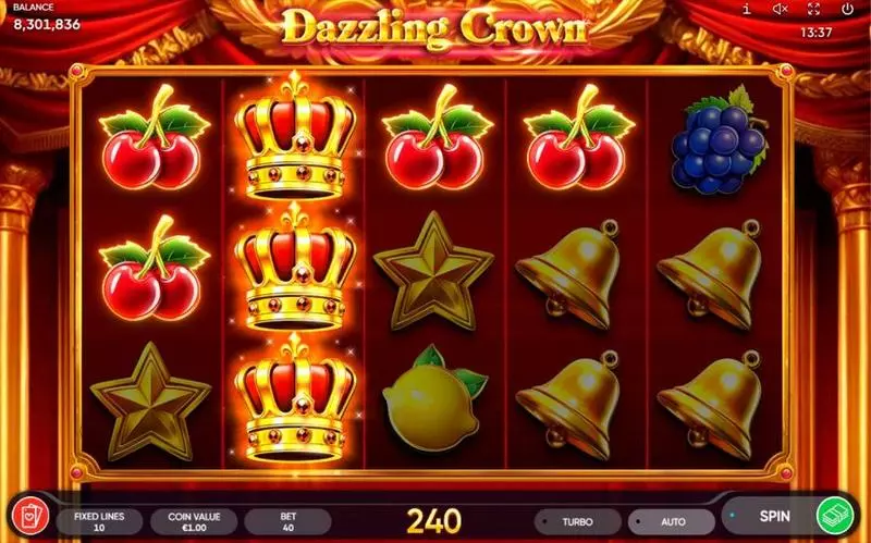 Play Dazzling Crown Slot Main Screen Reels