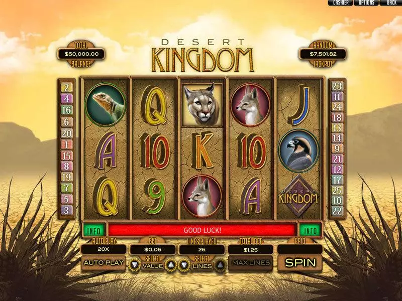 Play Desert Kingdom Slot Main Screen Reels