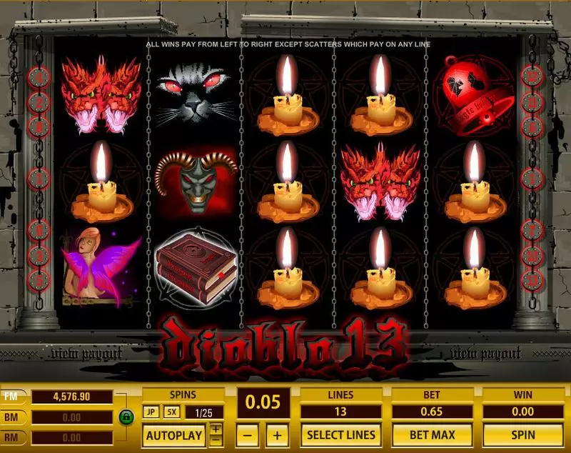 Play Diablo 13 Slot Main Screen Reels