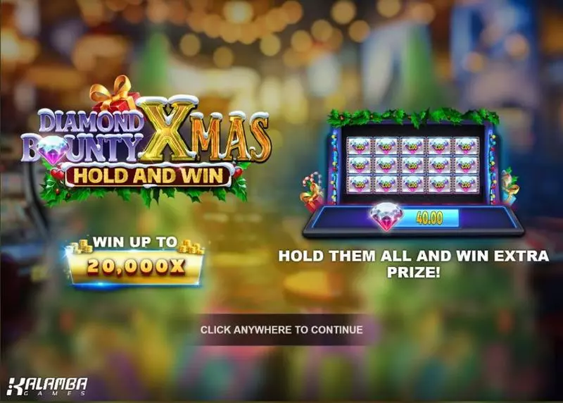 Play Diamond Bounty Xmas Hold and Win! Slot Introduction Screen