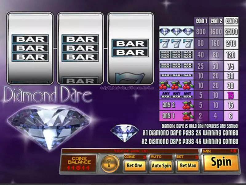 Play Diamond Dare Slot Main Screen Reels