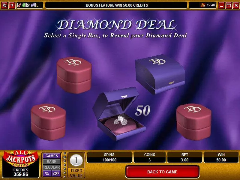 Play Diamond Deal Slot Bonus 1