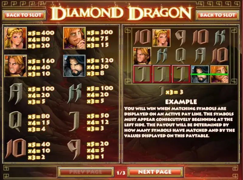 Play Diamond Dragon Slot Info and Rules
