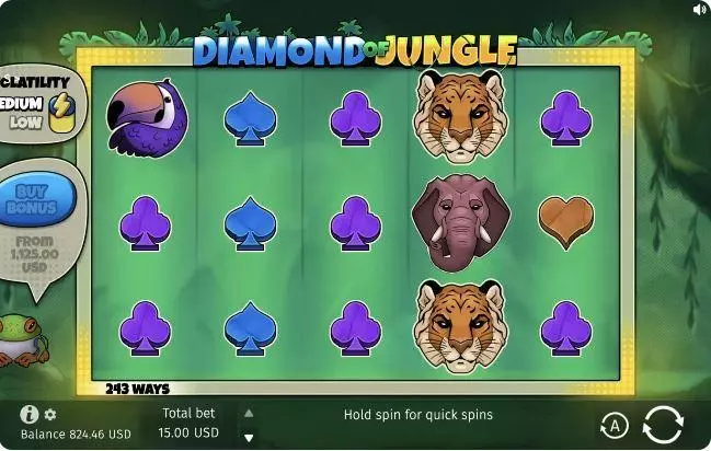 Play Diamond of Jungle Slot Main Screen Reels