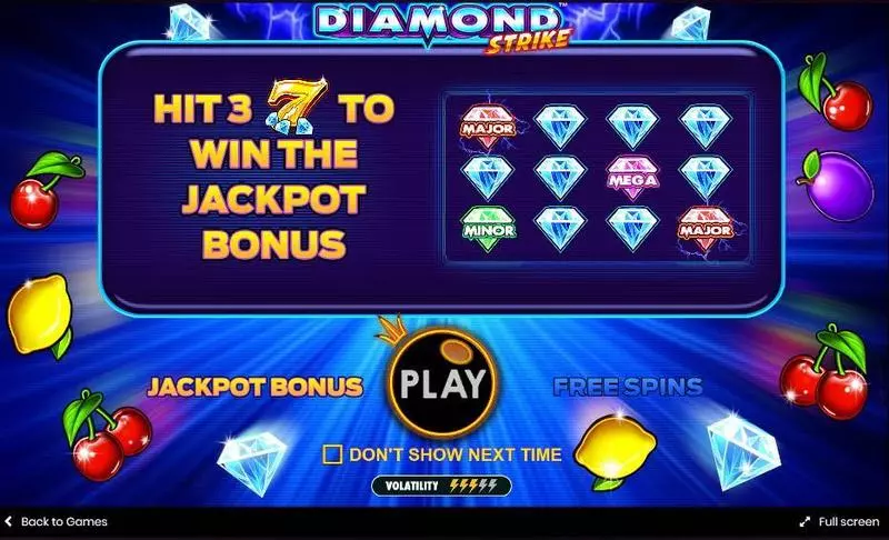 Play Diamond Strike Slot Info and Rules