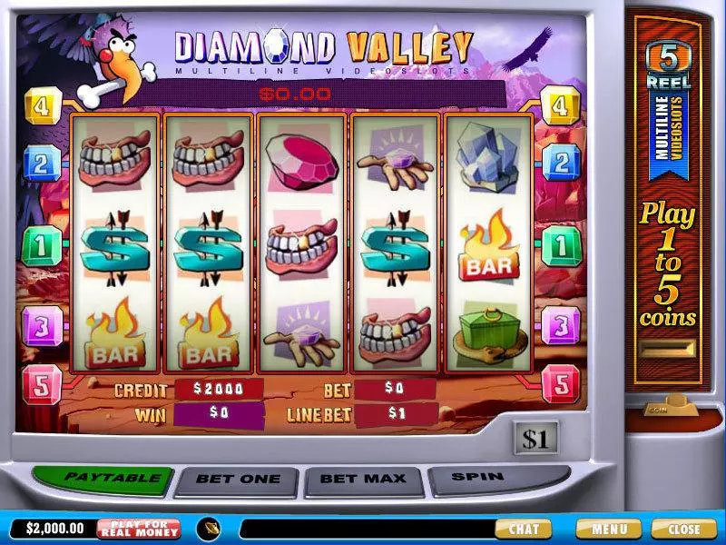 Play Diamond Valley Slot Main Screen Reels