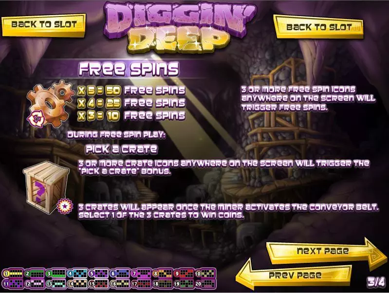Play Diggin Deep Slot Info and Rules