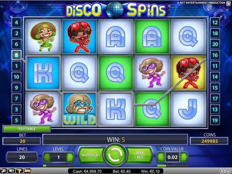 Play Disco Spins Slot Main Screen Reels