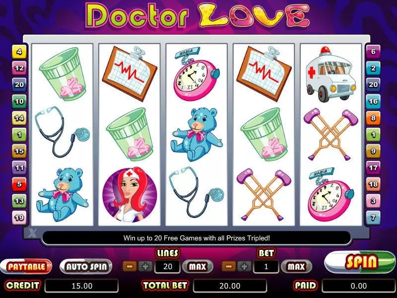 Play Doctor Love Slot Main Screen Reels