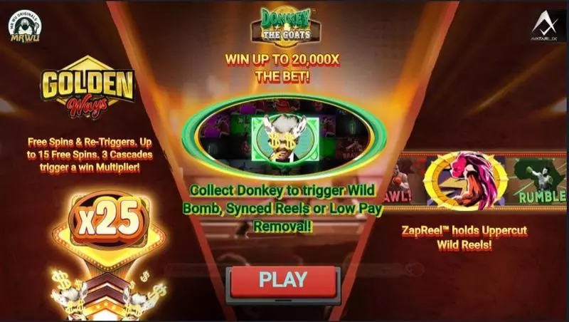Play DonKey & the GOATs Slot Introduction Screen