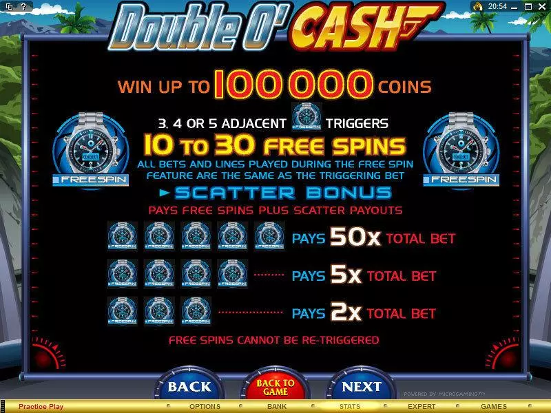 Play Double O'Cash Slot Info and Rules