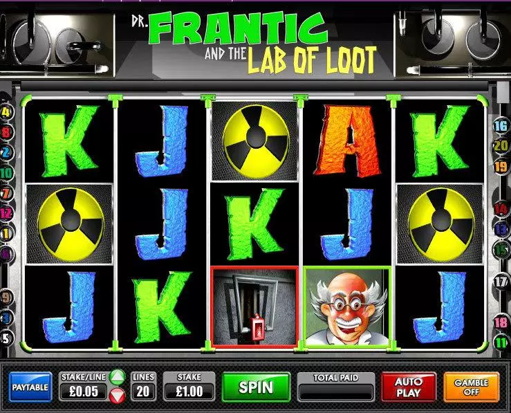 Play Dr.Frantic and the Lab of Loot Slot Main Screen Reels