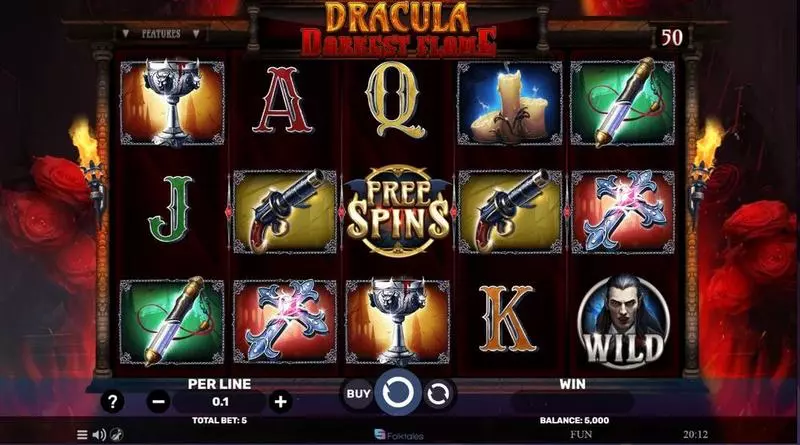Play Dracula – Darkest Flame Slot Main Screen Reels
