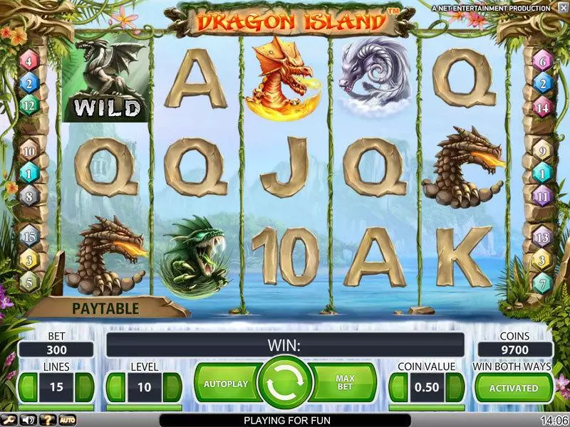 Play Dragon Island Slot Main Screen Reels