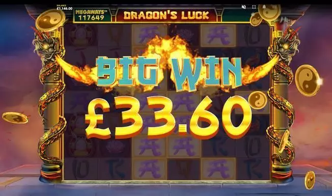 Play Dragon's Luck MegaWays Slot Winning Screenshot