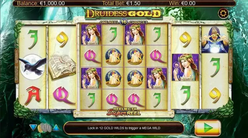 Play Druidess Gold  Slot Main Screen Reels