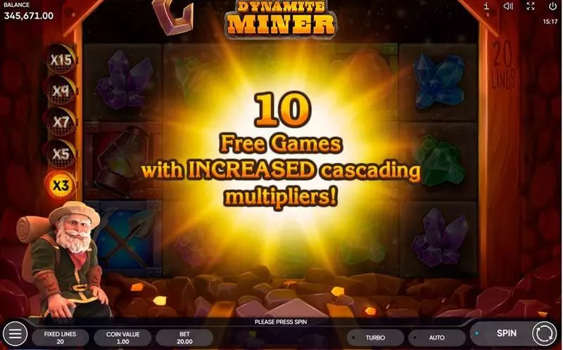 Play Dynamite Miner Slot Bonus 1
