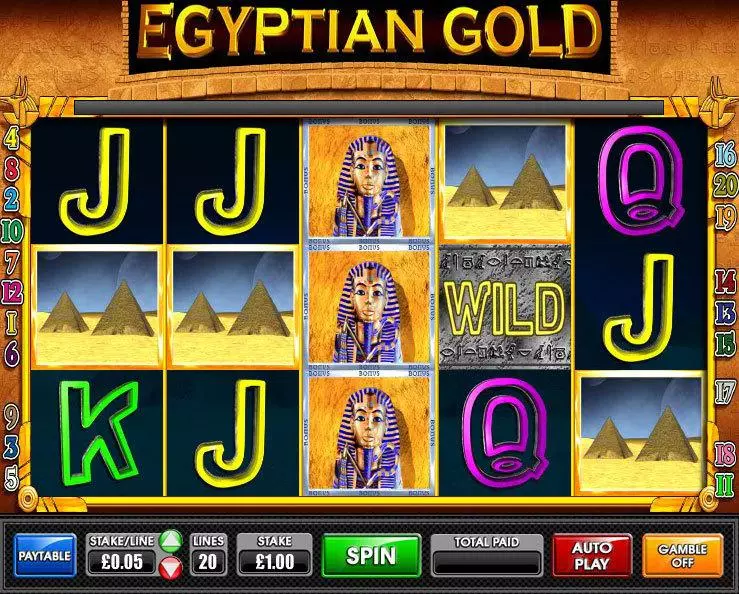 Play Egyptian Gold Slot Main Screen Reels