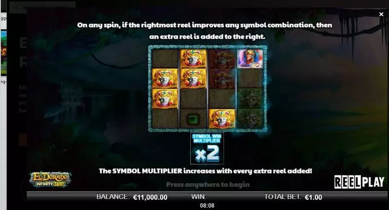 Play El Dorado Infinity Reels Slot Info and Rules