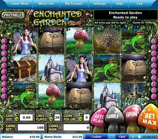 Play Enchanted Garden Slot Main Screen Reels