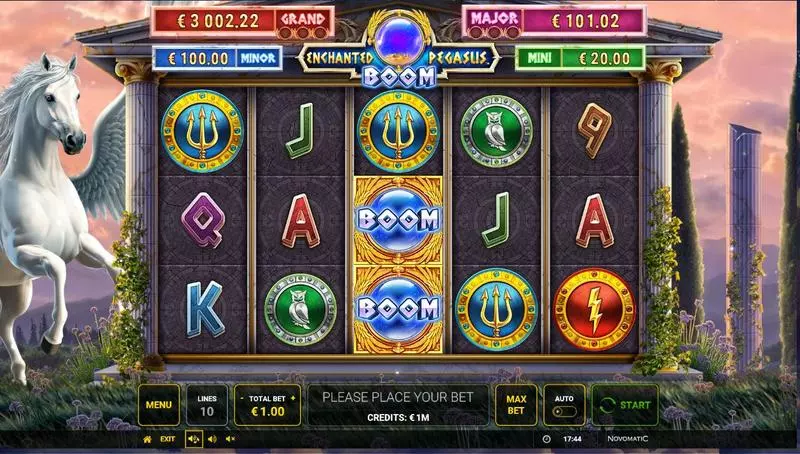 Play Enchanted Pegasus BOOM Slot Main Screen Reels