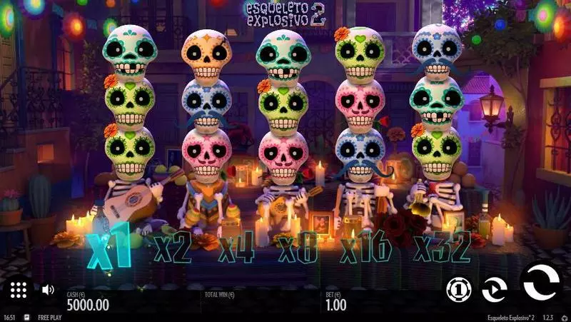 Play Esqueleto Explosivo 2 Slot Main Screen Reels