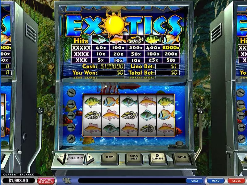 Play Exotics Slot Main Screen Reels