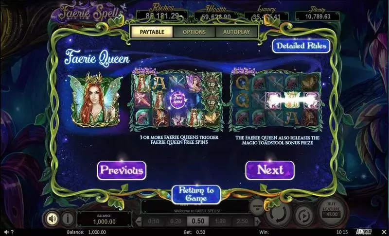 Play Faerie Spells Slot Info and Rules