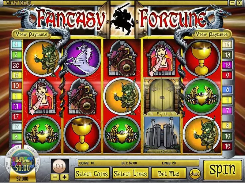 Play Fantasy Fortune Slot Main Screen Reels