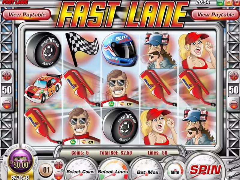 Play Fast Lane Slot Main Screen Reels