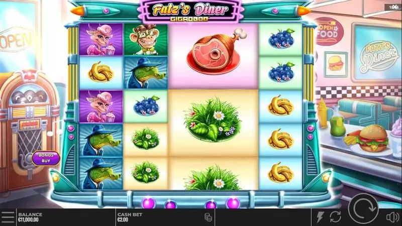 Play Fatz’s Diner GigaBlox Slot Main Screen Reels