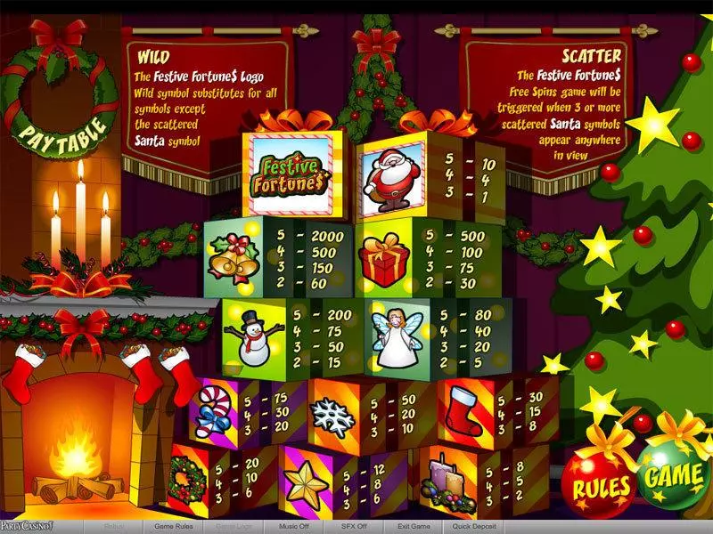 Play Festive Fortunes Slot Info and Rules