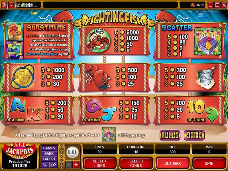 Play Fighting Fish Slot Info and Rules