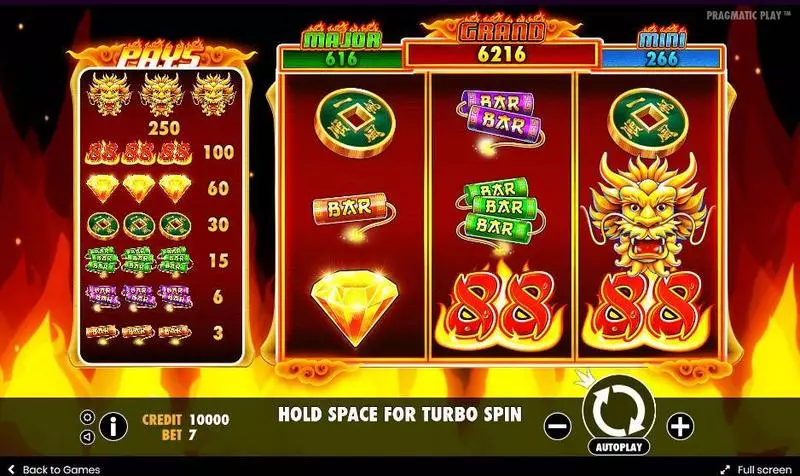 Play Fire 88 Slot Main Screen Reels