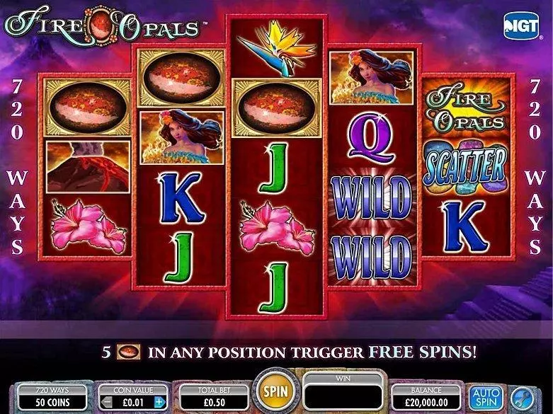 Play Fire Opals Slot Introduction Screen