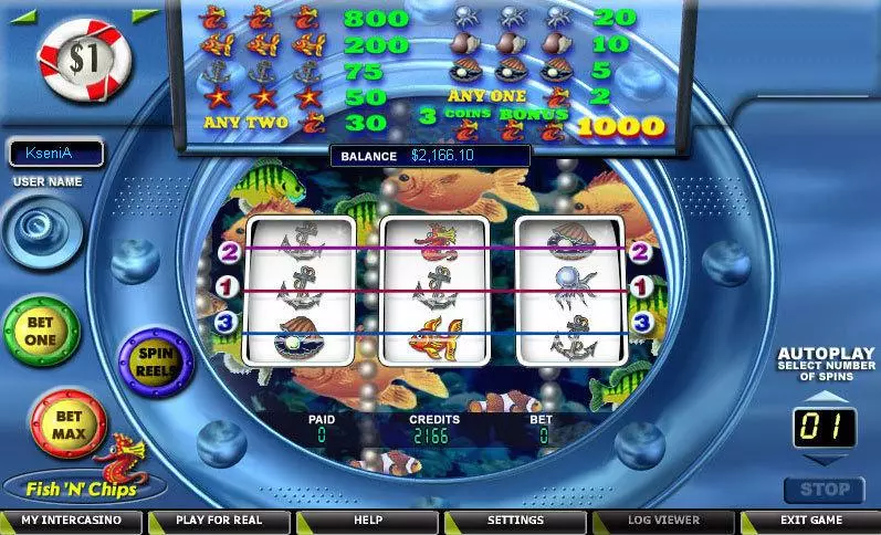 Play Fish 'N' Chips Slot Main Screen Reels