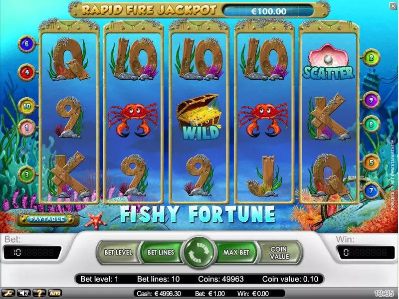 Play Fishy Fortune Slot Main Screen Reels