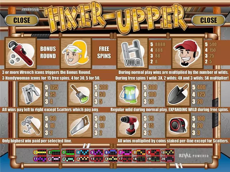 Play Fixer Upper Slot Info and Rules