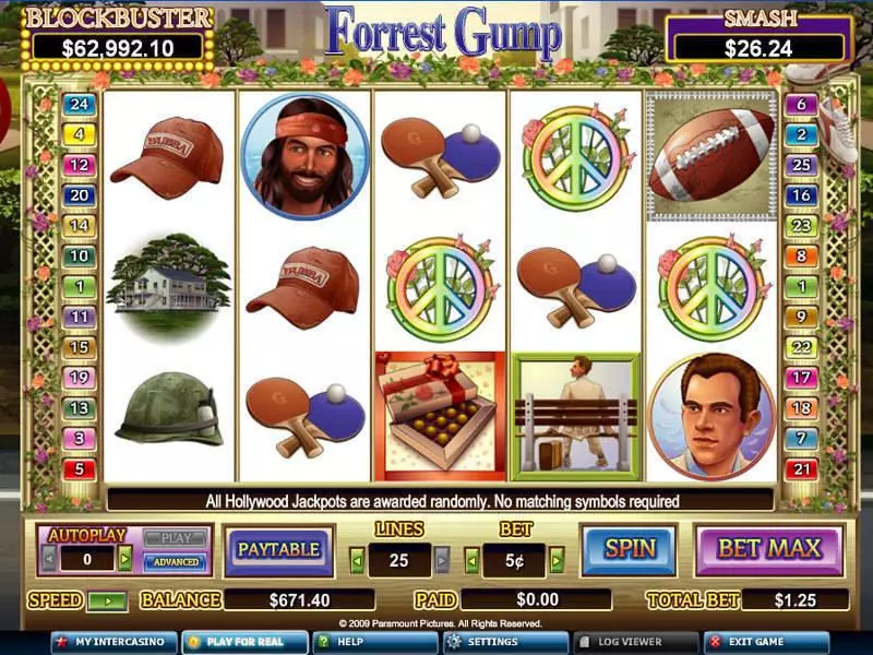 Play Forrest Gump Slot Main Screen Reels