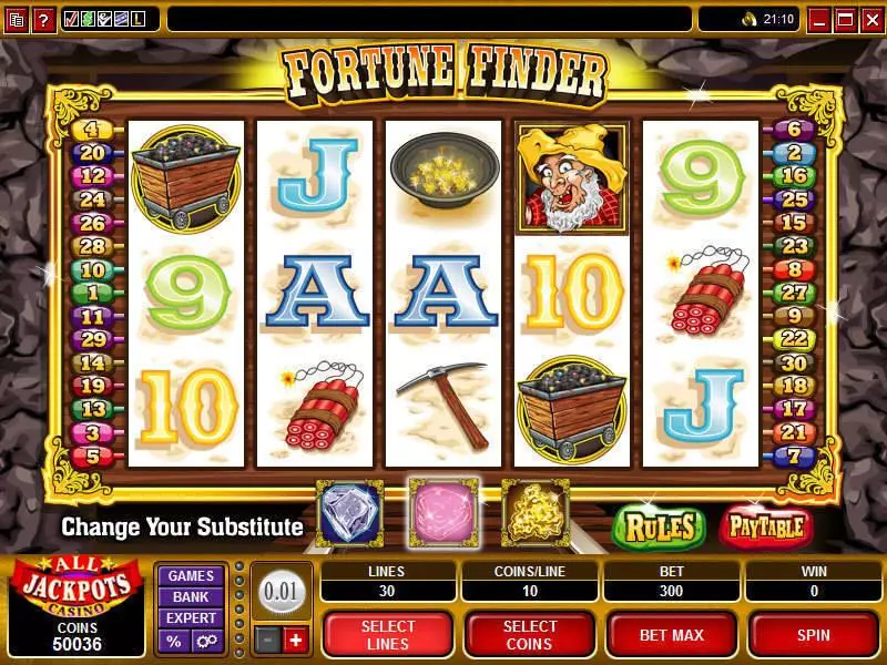 Play Fortune Finder Slot Main Screen Reels
