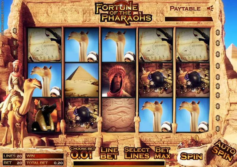 Play Fortune of the Pharaohs Slot Main Screen Reels