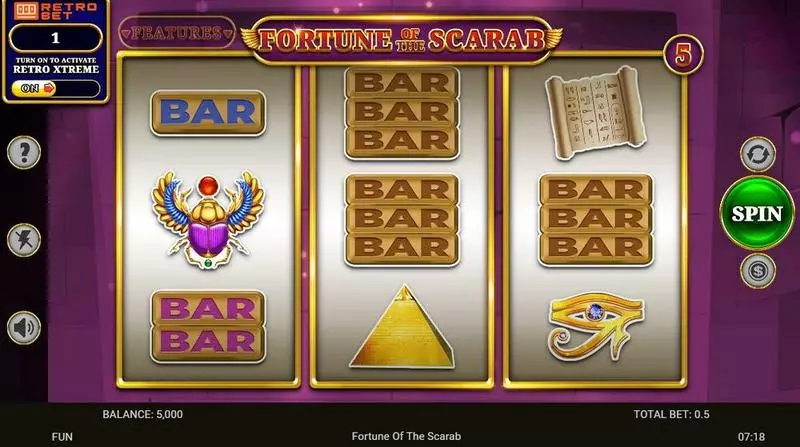 Play Fortune Of The Scarab Slot Main Screen Reels